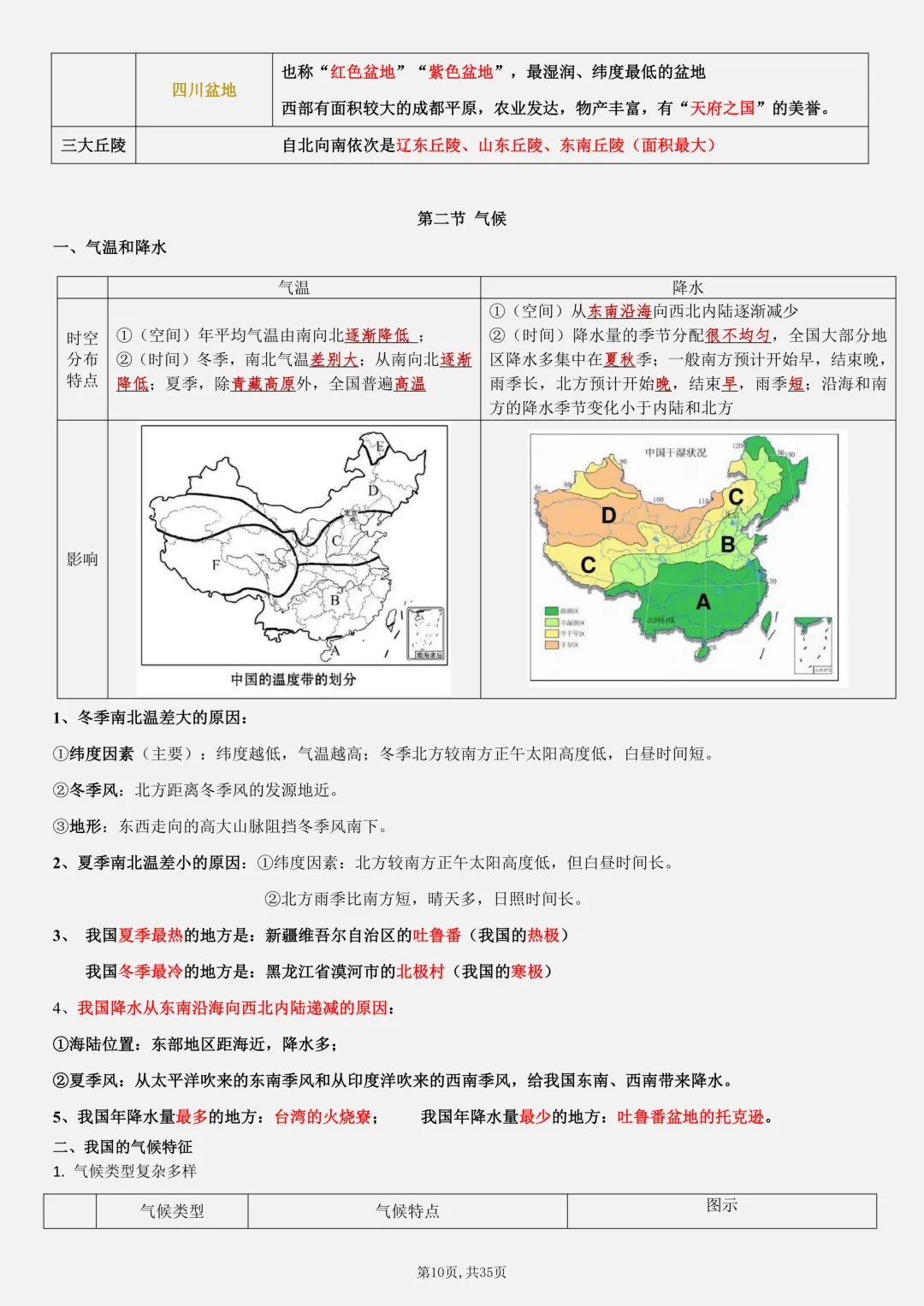 【初二】2026新教材八上地理全册必背考点知识点梳理汇总(高清版可打印)-第14张图片-四季读书网 【初二】2026新教材八上地理全册必背考点知识点梳理汇总(高清版可打印)-第14张图片-四季读书网