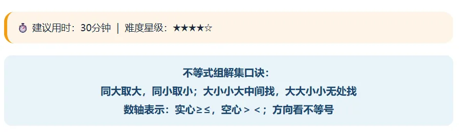 深圳中考·百题百练 · 第31套(七下不等式与不等式组)七下 · 不等式与不等式组(二)不等式组 · 解集取法 · 整数解 · 含参讨论-第2张图片-四季读书网 深圳中考·百题百练 · 第31套(七下不等式与不等式组)七下 · 不等式与不等式组(二)不等式组 · 解集取法 · 整数解 · 含参讨论-第2张图片-四季读书网