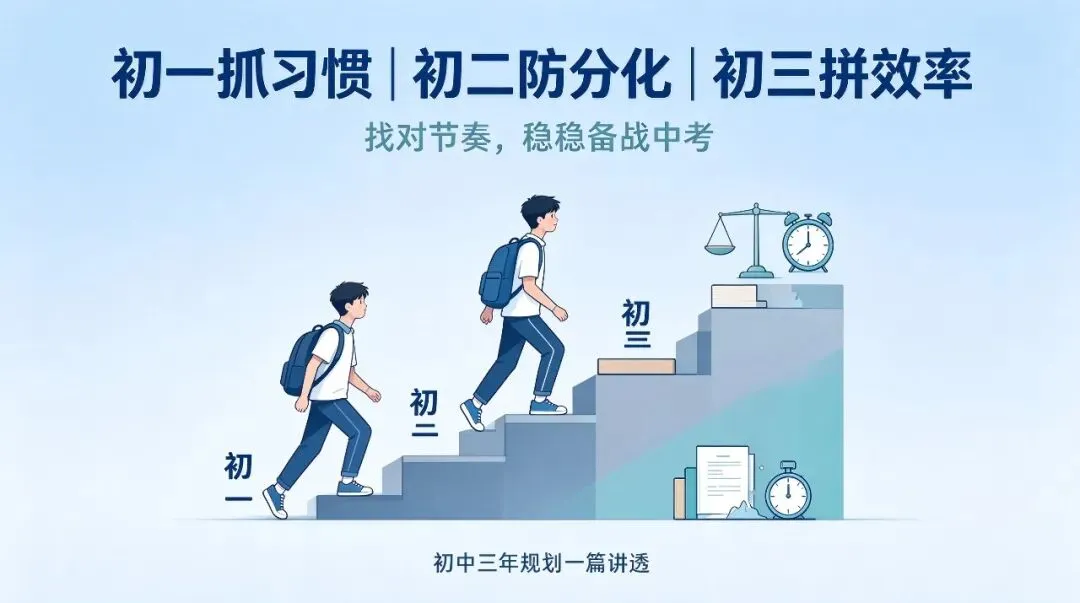 初一抓习惯,初二防分化,初三拼效率!初中三年完整规划,一篇文章说清楚-第1张图片-四季读书网