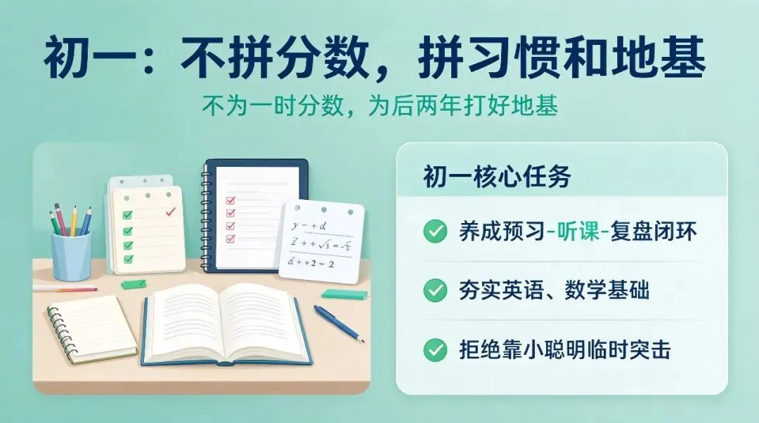 初一抓习惯,初二防分化,初三拼效率!初中三年完整规划,一篇文章说清楚-第2张图片-四季读书网