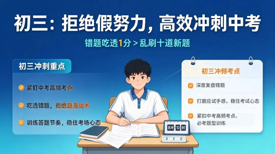初一抓习惯,初二防分化,初三拼效率!初中三年完整规划,一篇文章说清楚-第4张图片-四季读书网