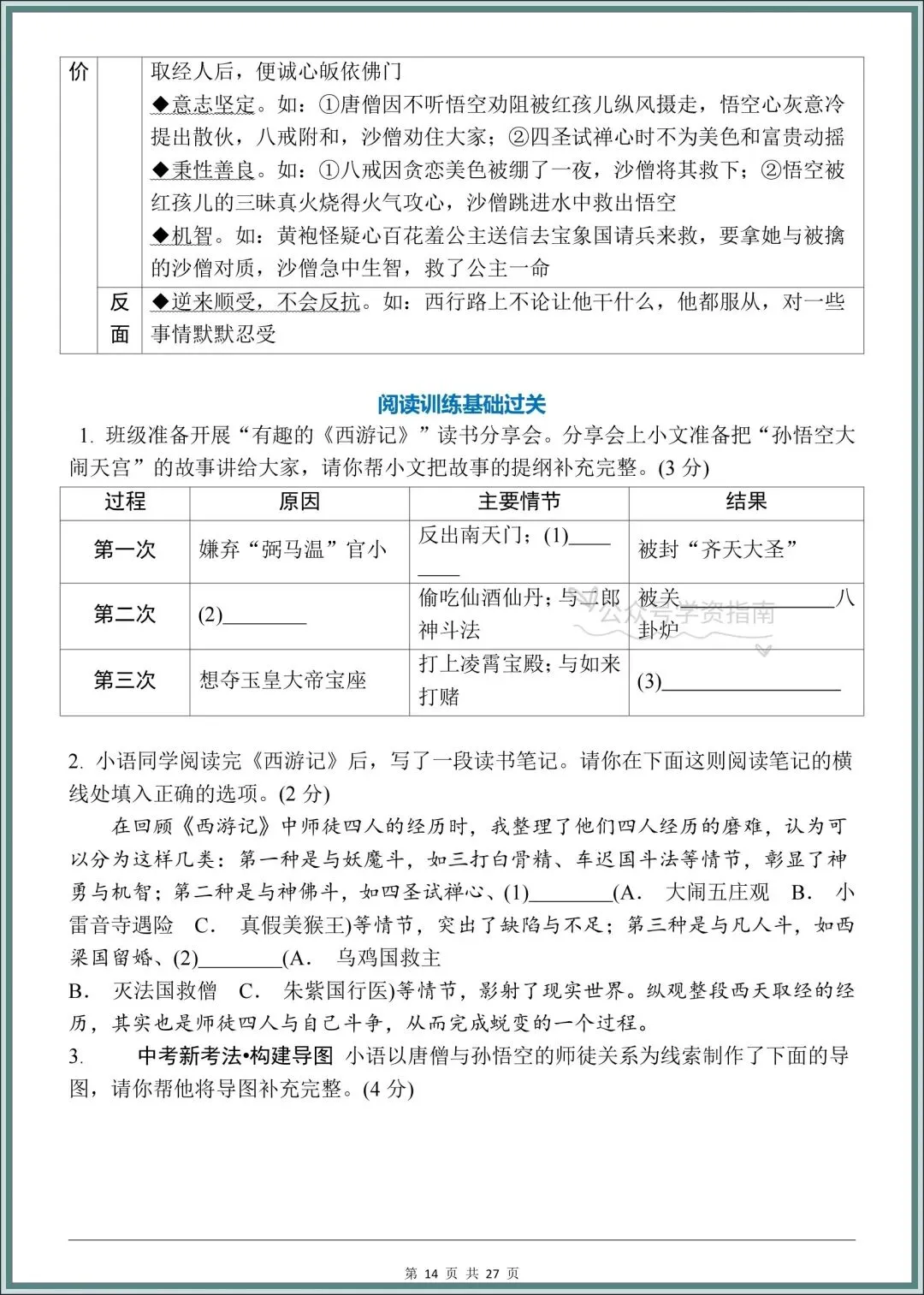 初一语文|2026年七上语文名著《朝花夕拾》+《西游记》考点梳理突破!-第11张图片-四季读书网 初一语文|2026年七上语文名著《朝花夕拾》+《西游记》考点梳理突破!-第11张图片-四季读书网