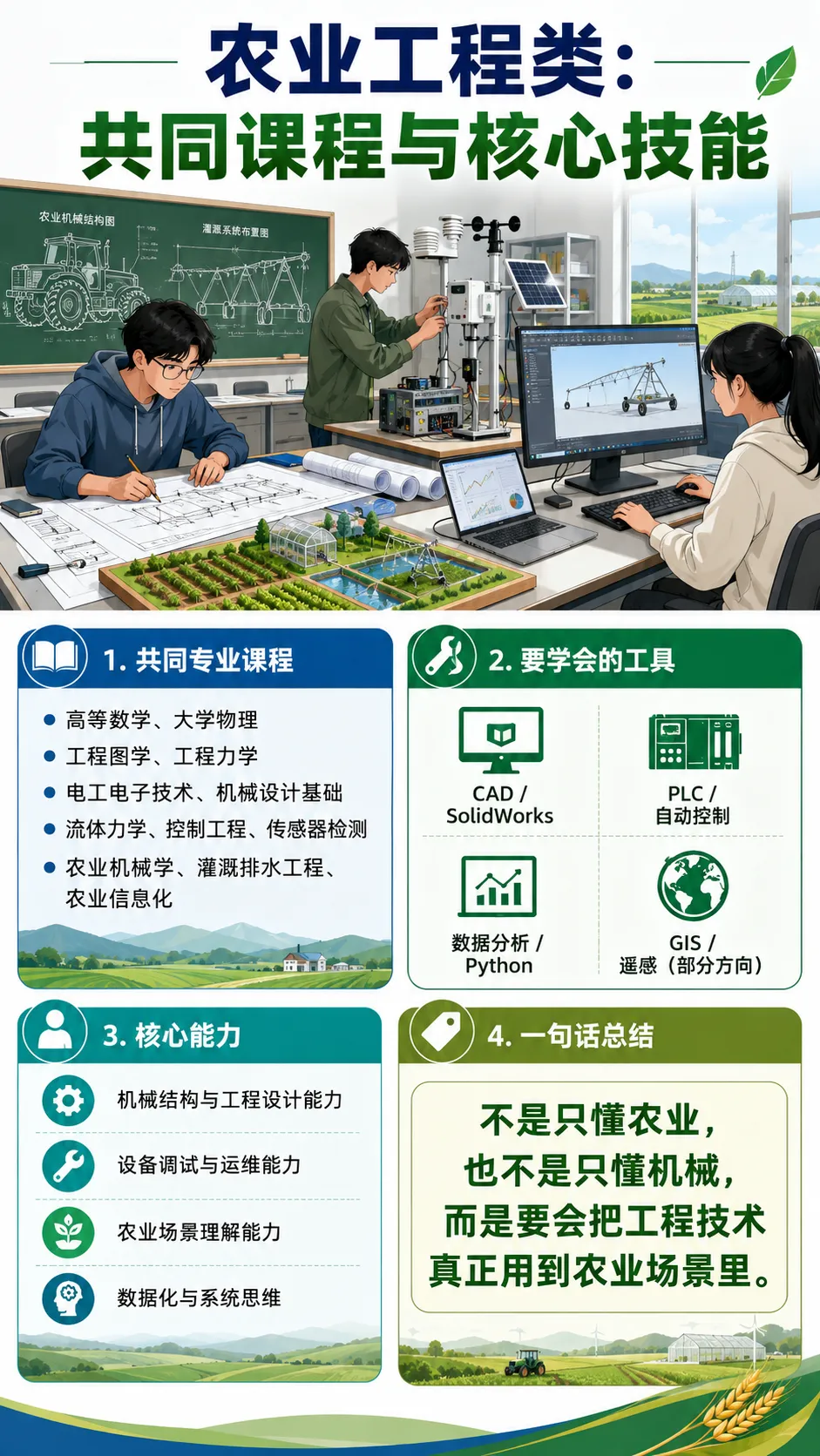 高考志愿科普系列之专业介绍 21|农业工程类-第6张图片-四季读书网 高考志愿科普系列之专业介绍 21|农业工程类-第6张图片-四季读书网