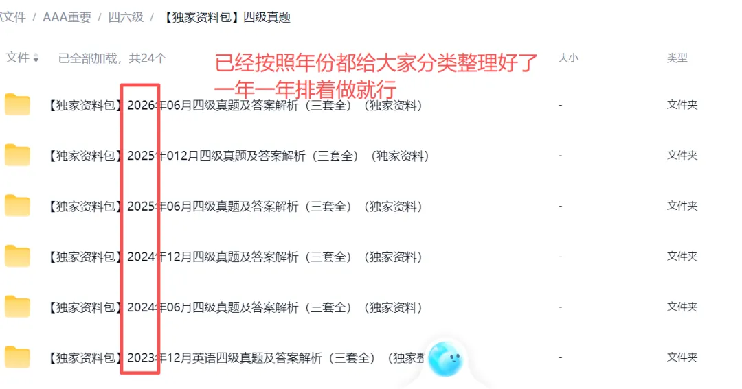 16年~26年四六级真题【齐全!高清!可打印!】-第1张图片-四季读书网