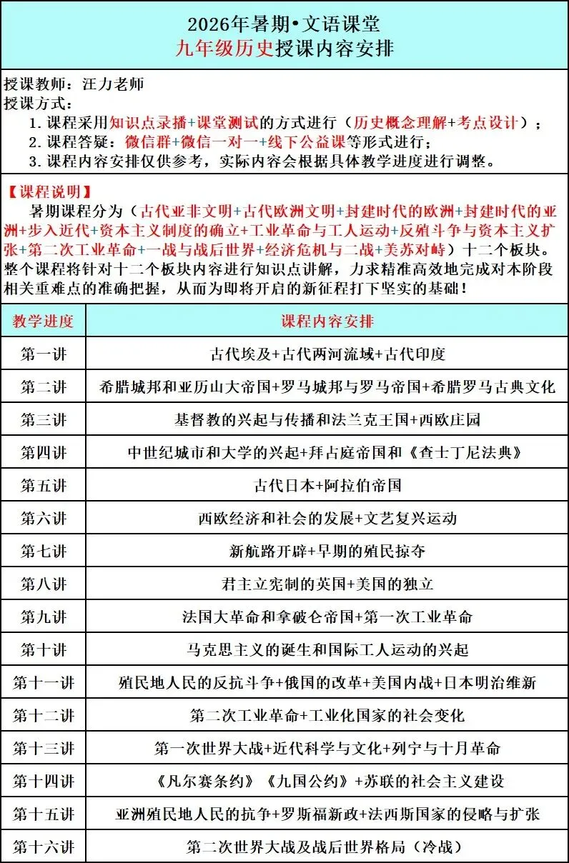 2026暑期文语初三课程-第14张图片-四季读书网