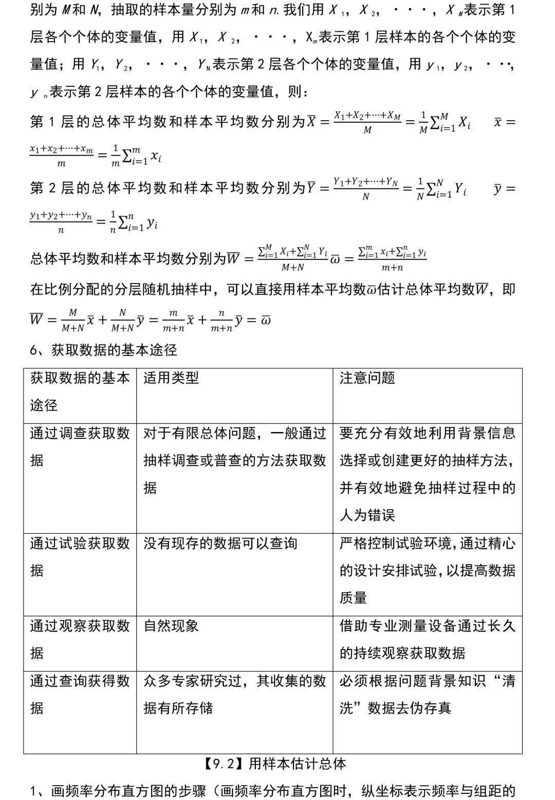 很全面!春、夏季高考数学必修“统计”知识点汇总!-第4张图片-四季读书网