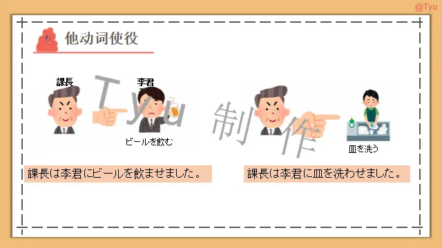 高考日语:动词使役、被动、使役被动、使役授受详解 课件-第24张图片-四季读书网