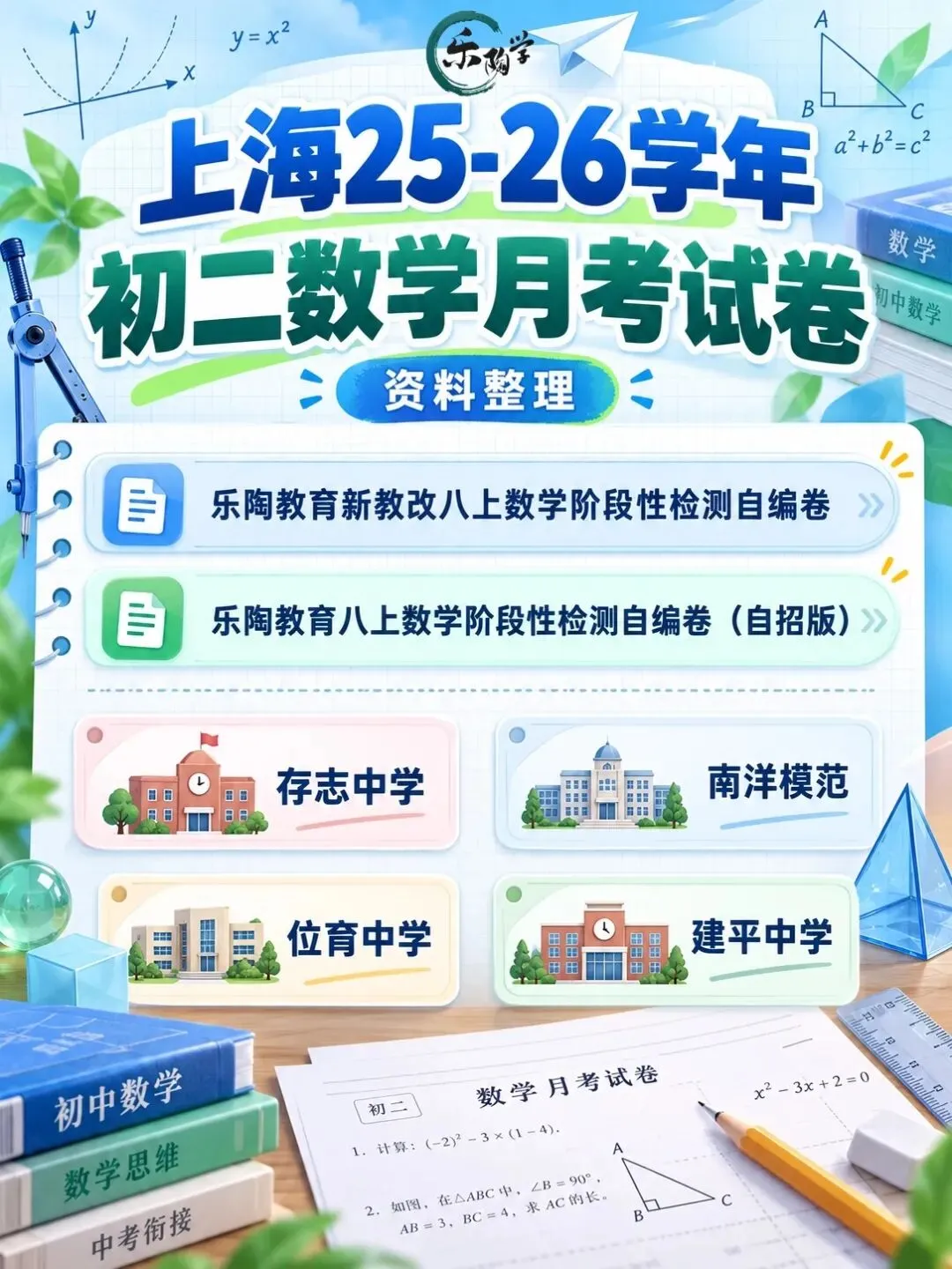 初二数学两极分化?这6份《8年级数学月考真题卷(含解析)》请查收!-第2张图片-四季读书网