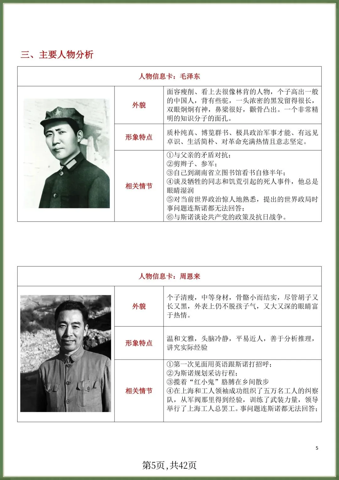 初二八年级上册语文必读名著《红星照耀中国》知识点梳理+习题训练,电子版可打印!-第4张图片-四季读书网 初二八年级上册语文必读名著《红星照耀中国》知识点梳理+习题训练,电子版可打印!-第4张图片-四季读书网