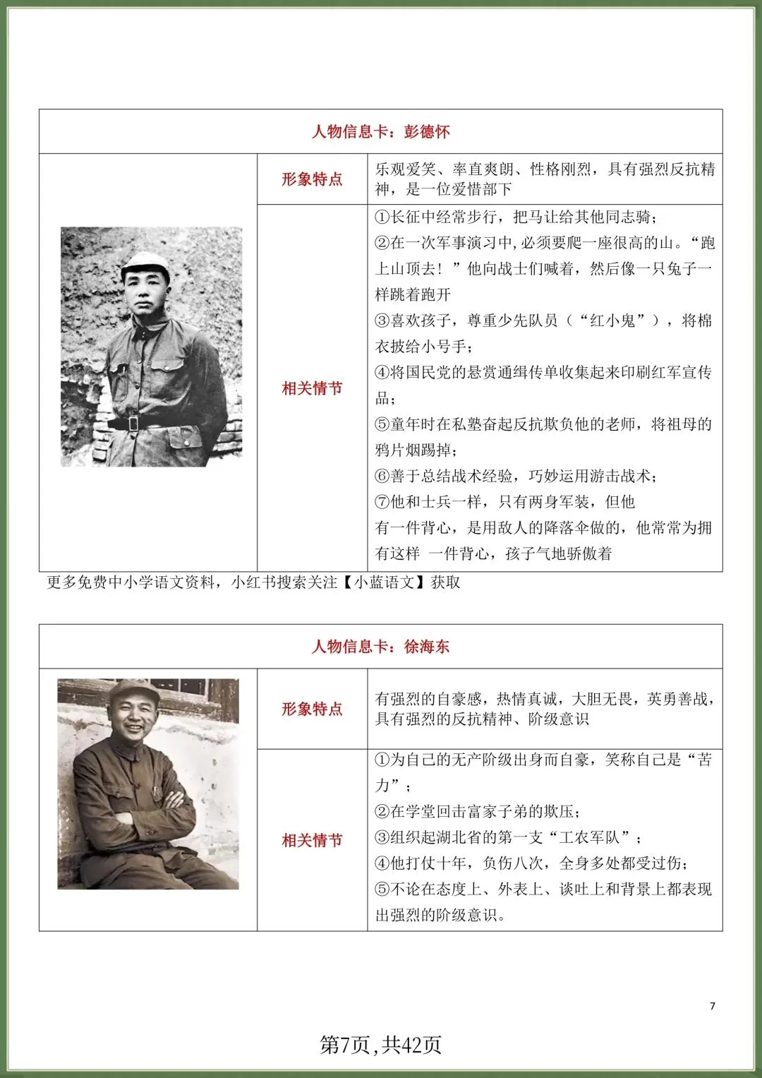 初二八年级上册语文必读名著《红星照耀中国》知识点梳理+习题训练,电子版可打印!-第6张图片-四季读书网 初二八年级上册语文必读名著《红星照耀中国》知识点梳理+习题训练,电子版可打印!-第6张图片-四季读书网