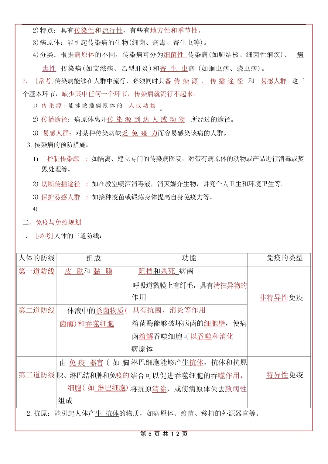 【初二】2026新教材八上生物全册必背考点知识点梳理汇总(高清版可打印)-第9张图片-四季读书网