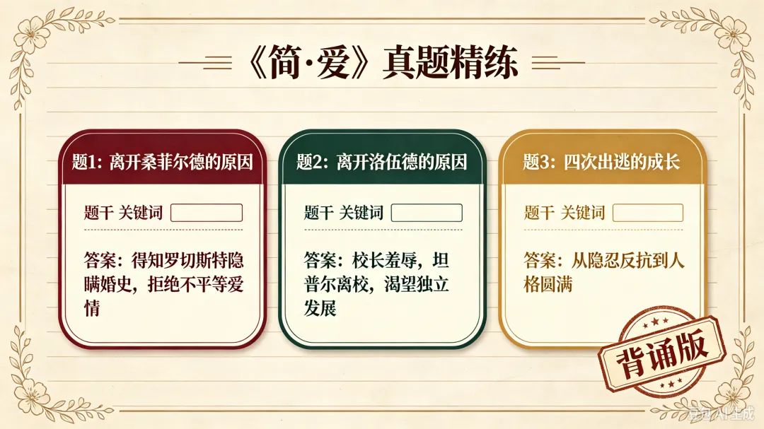 中考绝杀考点|看懂简·爱的4次“出逃”,读懂满分人物形象!次次考、年年考-第4张图片-四季读书网