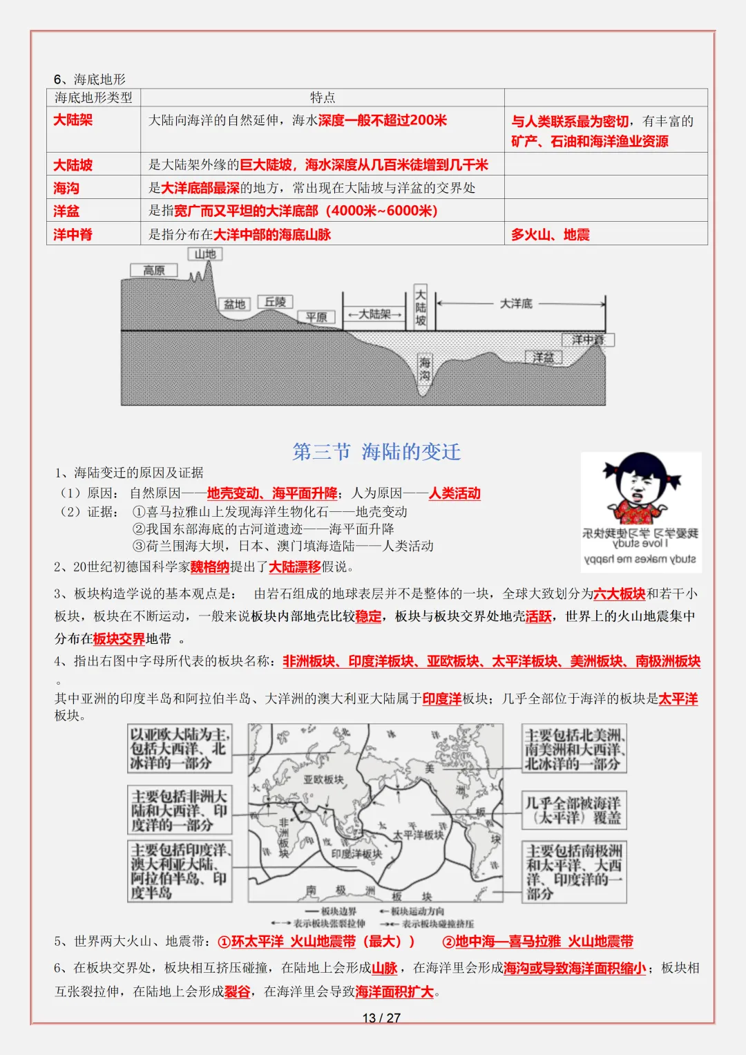【初一】2026秋七年级上册地理必背考点知识点汇总,有完整版可打印,建议家长领取一份打印给孩子!-第15张图片-四季读书网