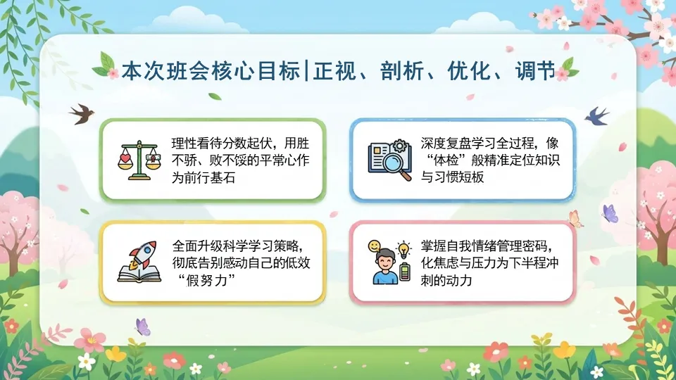 期中考后状态调节主题班会PPT——复盘蓄力,向阳前行-第5张图片-四季读书网
