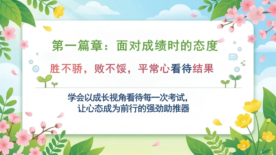 期中考后状态调节主题班会PPT——复盘蓄力,向阳前行-第7张图片-四季读书网