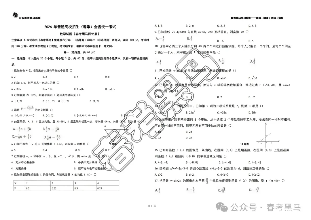 2026年山东春考真题语数英+专业课(医学技术、护理)-第17张图片-四季读书网 2026年山东春考真题语数英+专业课(医学技术、护理)-第17张图片-四季读书网