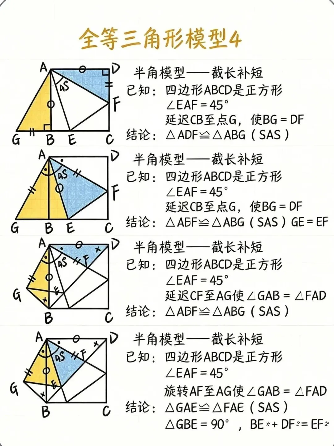 初二数学 | 全等三角形模型-第5张图片-四季读书网