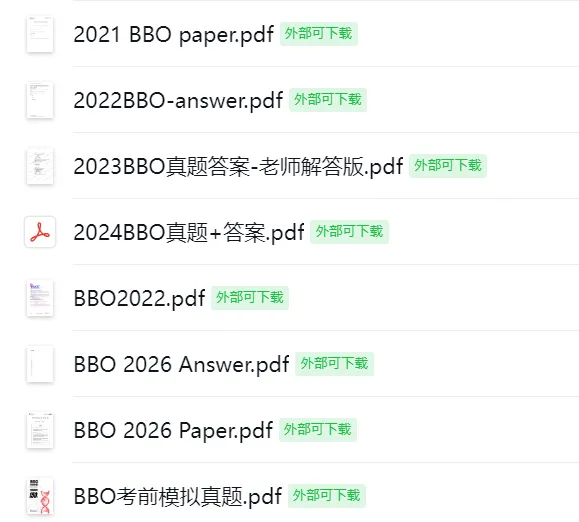 2010–2026 BBO生物竞赛真题合集分享!高清PDF版~-第4张图片-四季读书网