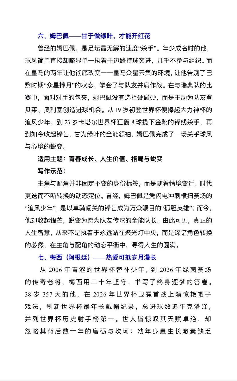 中考作文素材集锦!那些世界杯的大咖!-第5张图片-四季读书网 中考作文素材集锦!那些世界杯的大咖!-第5张图片-四季读书网