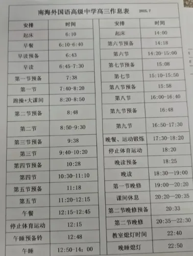 初三生择校必看!佛山各高中作息大盘点!早6晚11是标配?-第31张图片-四季读书网