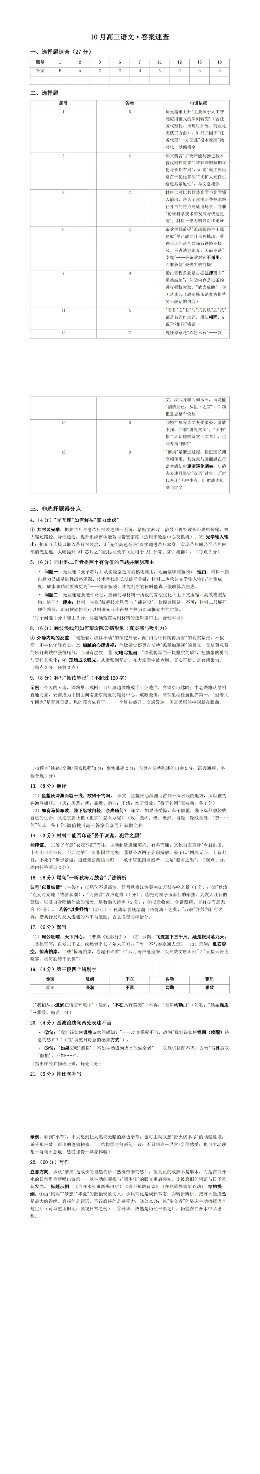湘豫名校10月高三语文试卷+答案-第1张图片-四季读书网