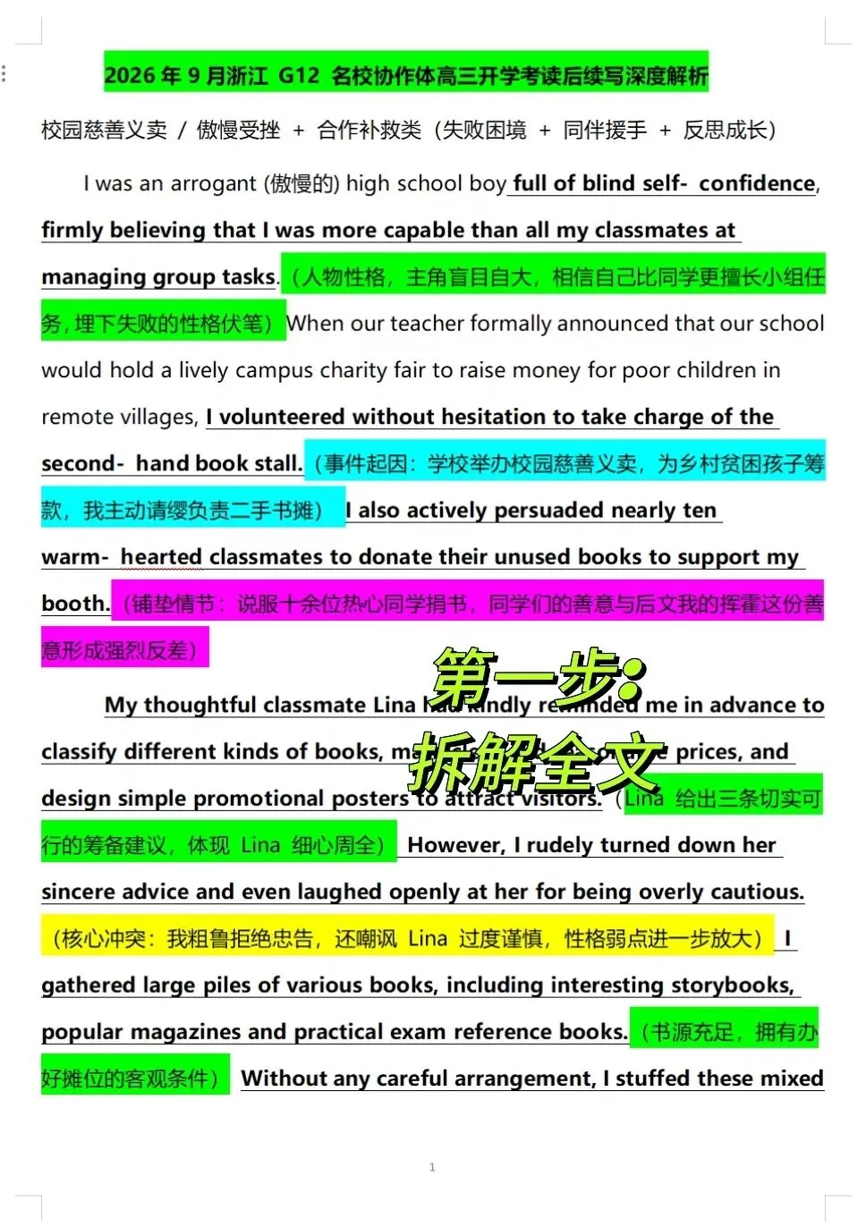 用119套微场景+54套真题拆解突破读后续写学习瓶颈!-第9张图片-四季读书网