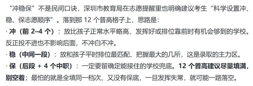 初三家长须知 | 深圳中考16个志愿怎么排?搞懂“分数优先”,不浪费每一分!建议收藏!-第5张图片-四季读书网