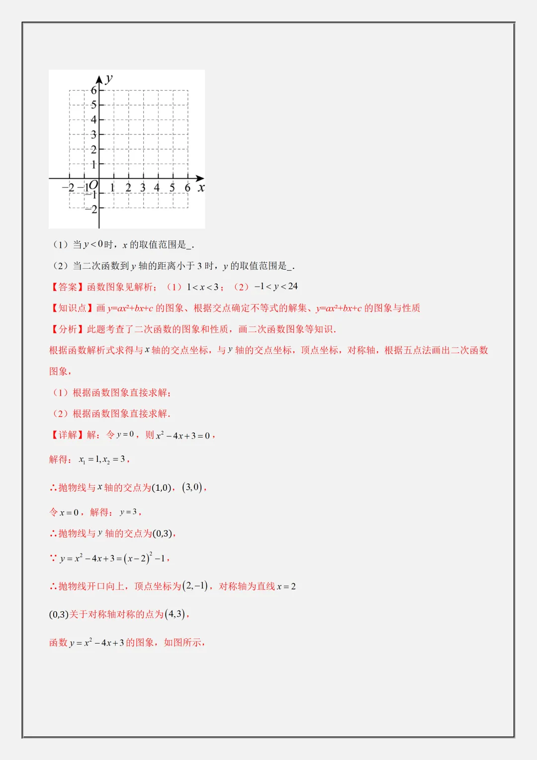 【初二】2026新教材八上数学二次函数重点知识点复习讲义(高清版可打印)-第13张图片-四季读书网
