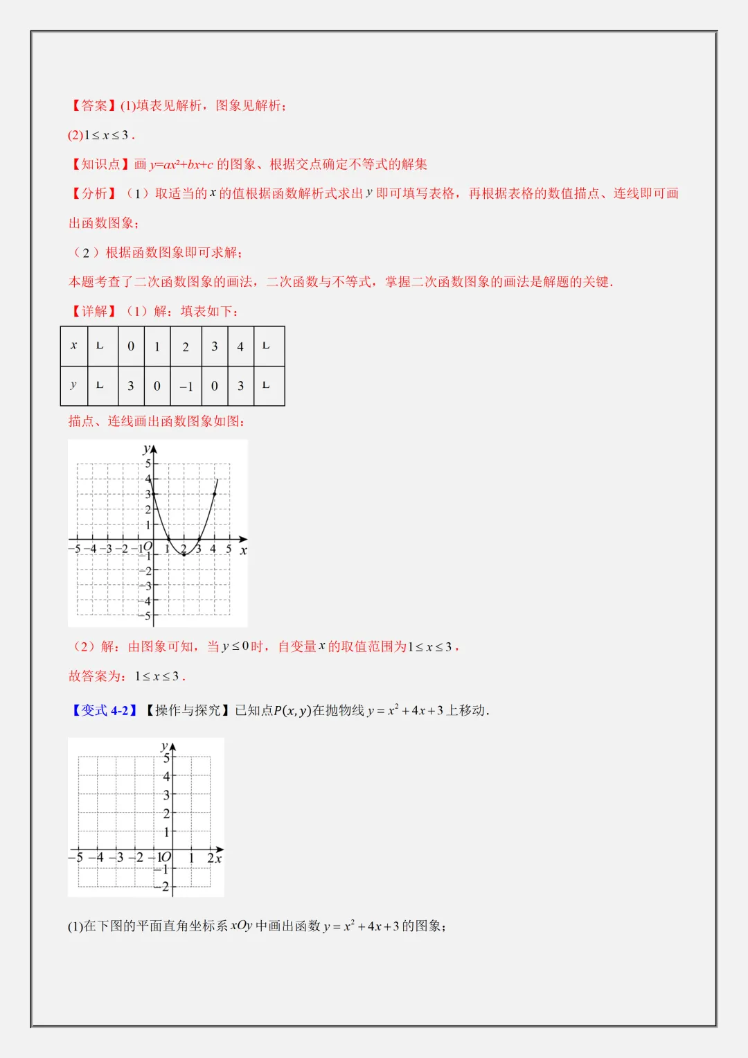 【初二】2026新教材八上数学二次函数重点知识点复习讲义(高清版可打印)-第15张图片-四季读书网