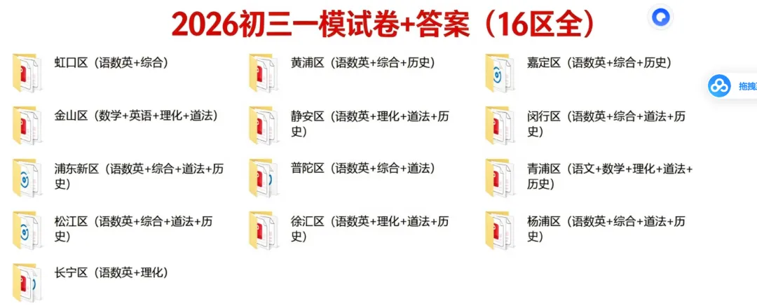 近4年上海中考一模真题及答案汇总!-第3张图片-四季读书网