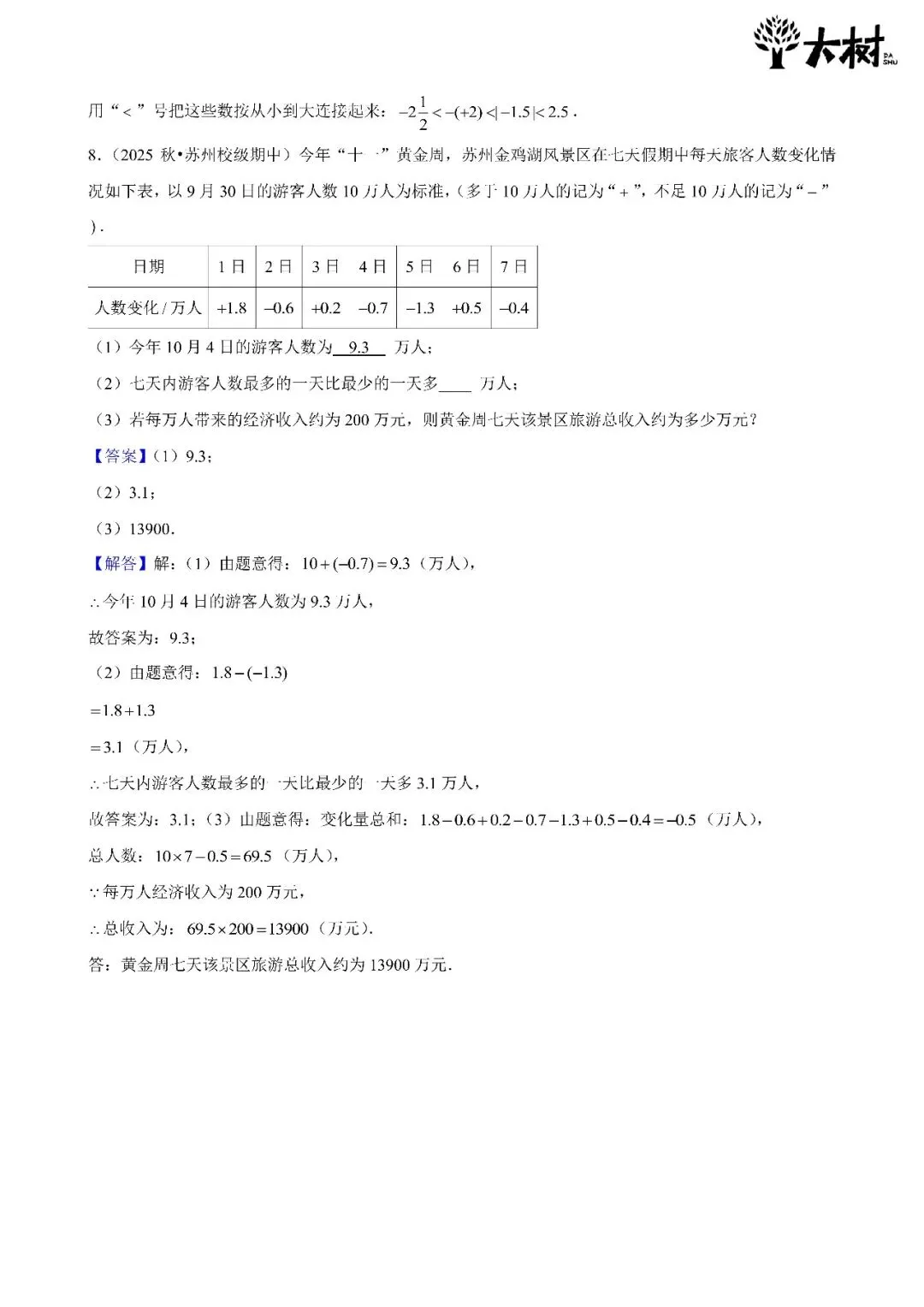 【初一 期中攻略】Day1 数学-第6张图片-四季读书网