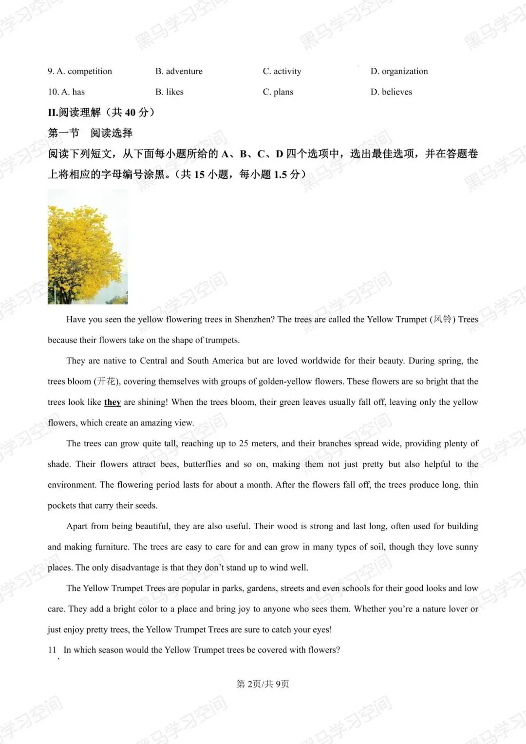 初三期中考| 深圳实验学校(初中部)2025-2026学年九年级上学期期中考试题及答案-第10张图片-四季读书网