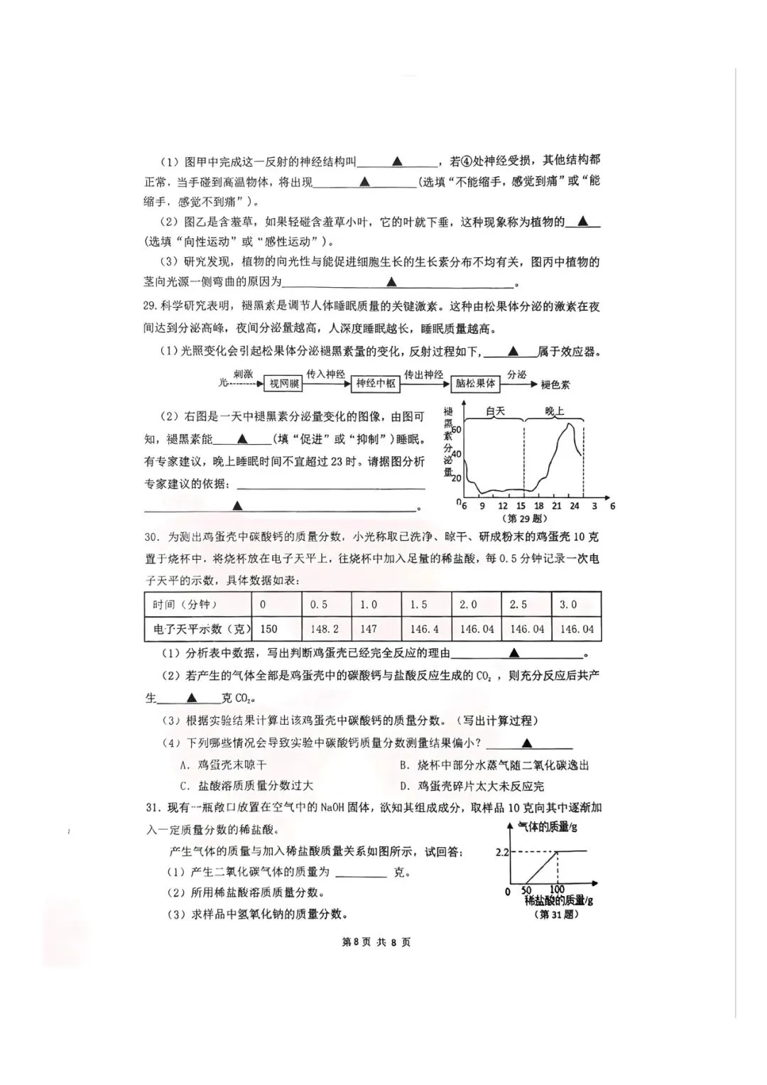 2026.10鄞州区曙光中学等初三联考月考试卷-第10张图片-四季读书网 2026.10鄞州区曙光中学等初三联考月考试卷-第10张图片-四季读书网