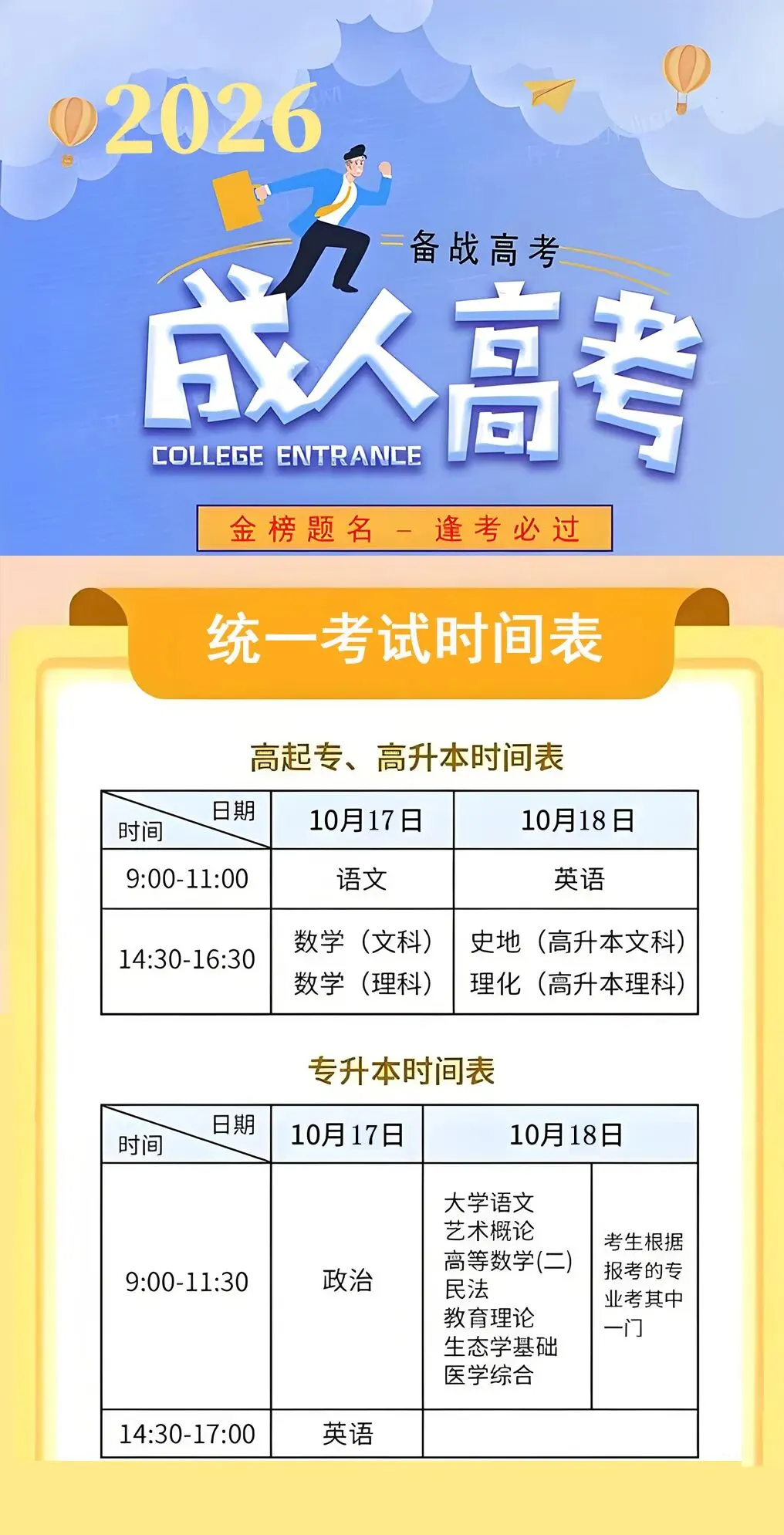2026年广东成人高考考试时间安排&题型分析&考点精炼!-第1张图片-四季读书网