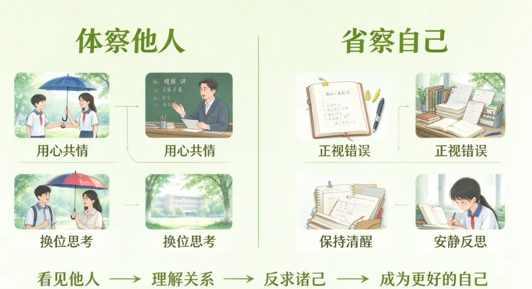 初中生必看!中考作文高频考点「省察 / 体察」:细节描写高分示范!-第3张图片-四季读书网