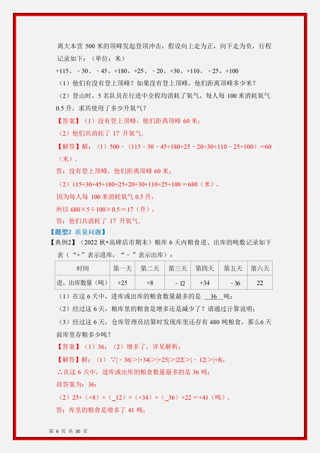 初一2026新版七年级上册数学有理数应用经典题型知识点汇总(电子版可打印)-第7张图片-四季读书网 初一2026新版七年级上册数学有理数应用经典题型知识点汇总(电子版可打印)-第7张图片-四季读书网
