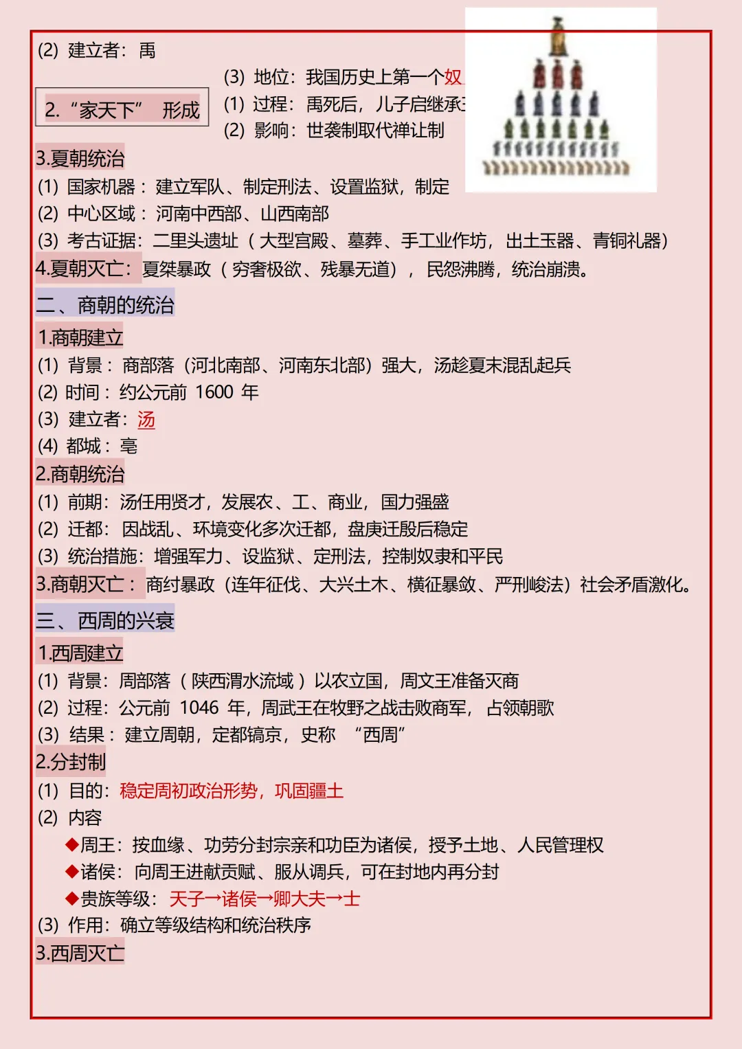 初一2026新版七年级上册历史全册高频考点知识点汇总(电子版可打印)-第6张图片-四季读书网 初一2026新版七年级上册历史全册高频考点知识点汇总(电子版可打印)-第6张图片-四季读书网
