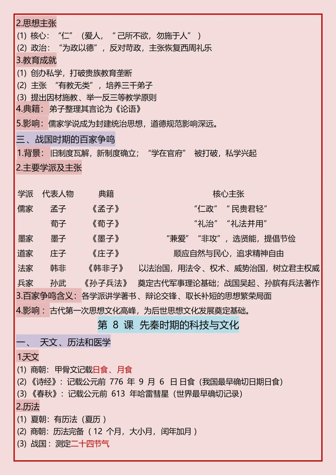 初一2026新版七年级上册历史全册高频考点知识点汇总(电子版可打印)-第9张图片-四季读书网 初一2026新版七年级上册历史全册高频考点知识点汇总(电子版可打印)-第9张图片-四季读书网