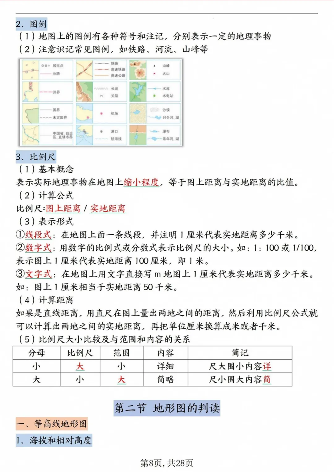 初一2026新版七年级上册地理全册高频考点知识点汇总(电子版可打印)-第9张图片-四季读书网