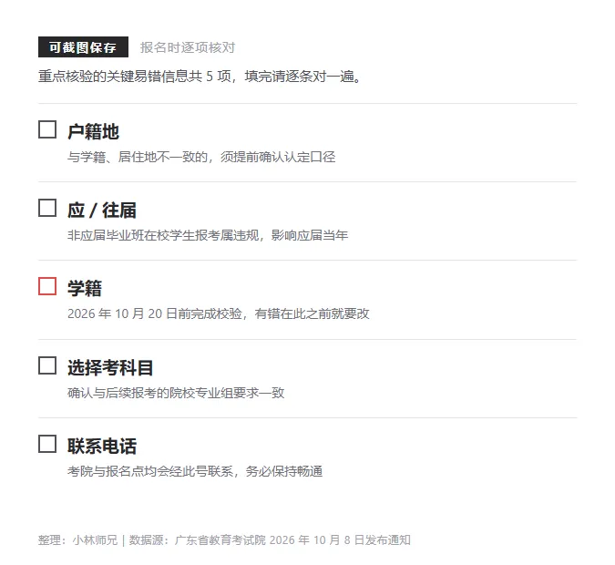 2027年广东高考报名:11月1日至10日,5类考生资格要重点核-第4张图片-四季读书网 2027年广东高考报名:11月1日至10日,5类考生资格要重点核-第4张图片-四季读书网