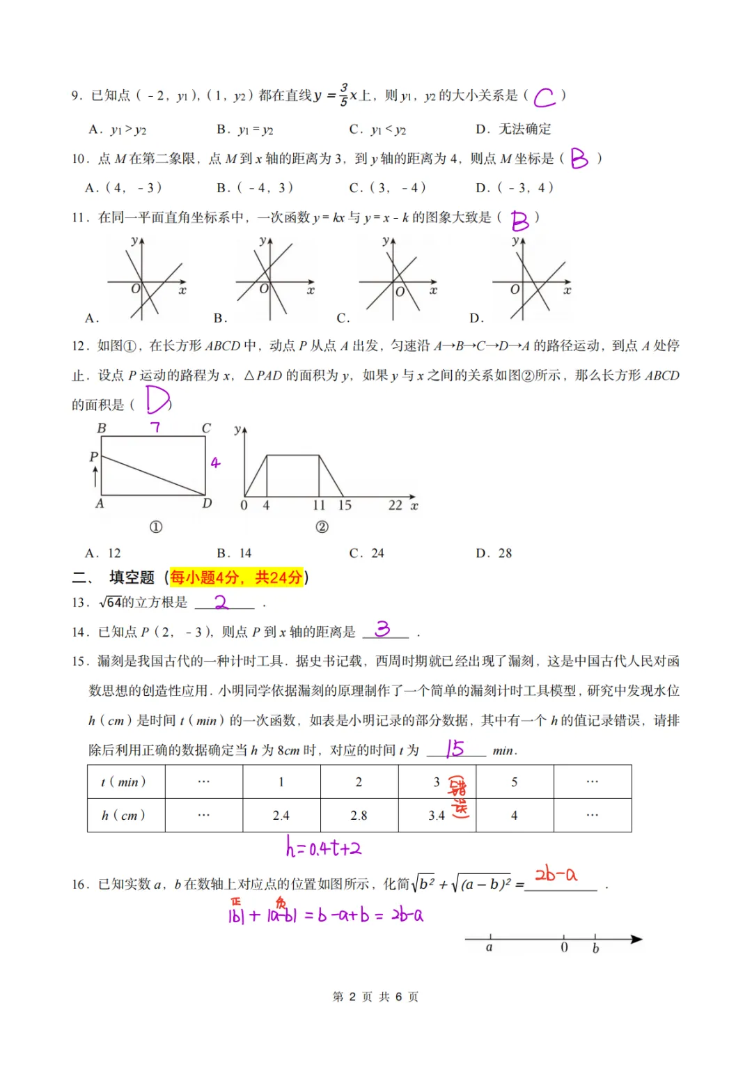 初二月考!2026.9.28济南市东城逸家初二上月考数学试卷解析-第7张图片-四季读书网