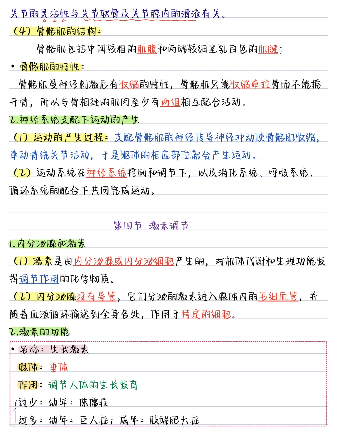 初二2026新【八上生物】全册必背考点知识汇总总复习(完整版可打印)-第8张图片-四季读书网