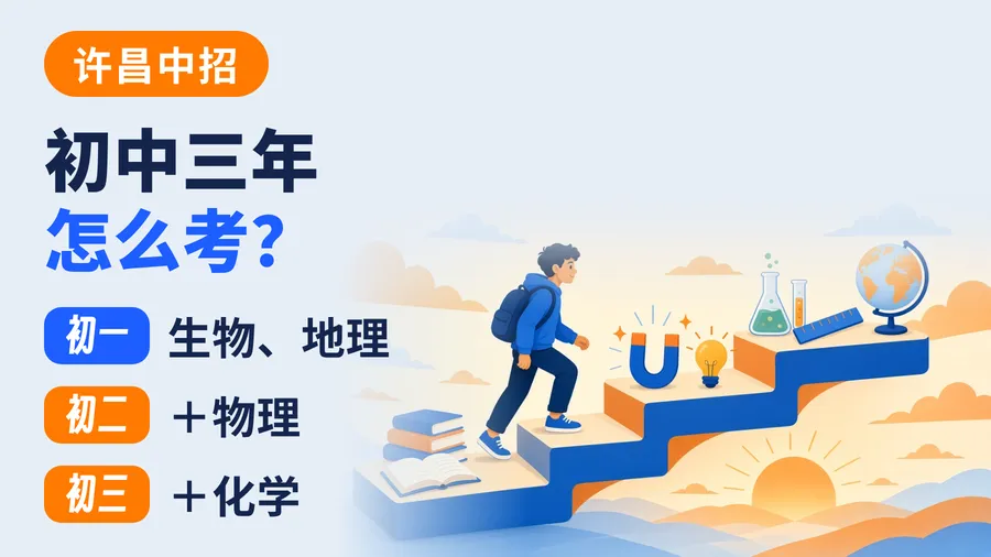 初二加物理、初三加化学:一张图看懂许昌初中三年怎么考-第1张图片-四季读书网