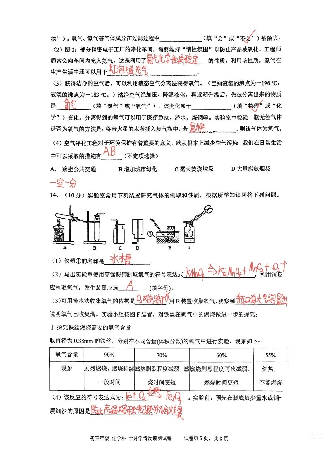 27年广州中考化学究竟怎么考,且看27年二中首套十月月考试卷-第5张图片-四季读书网