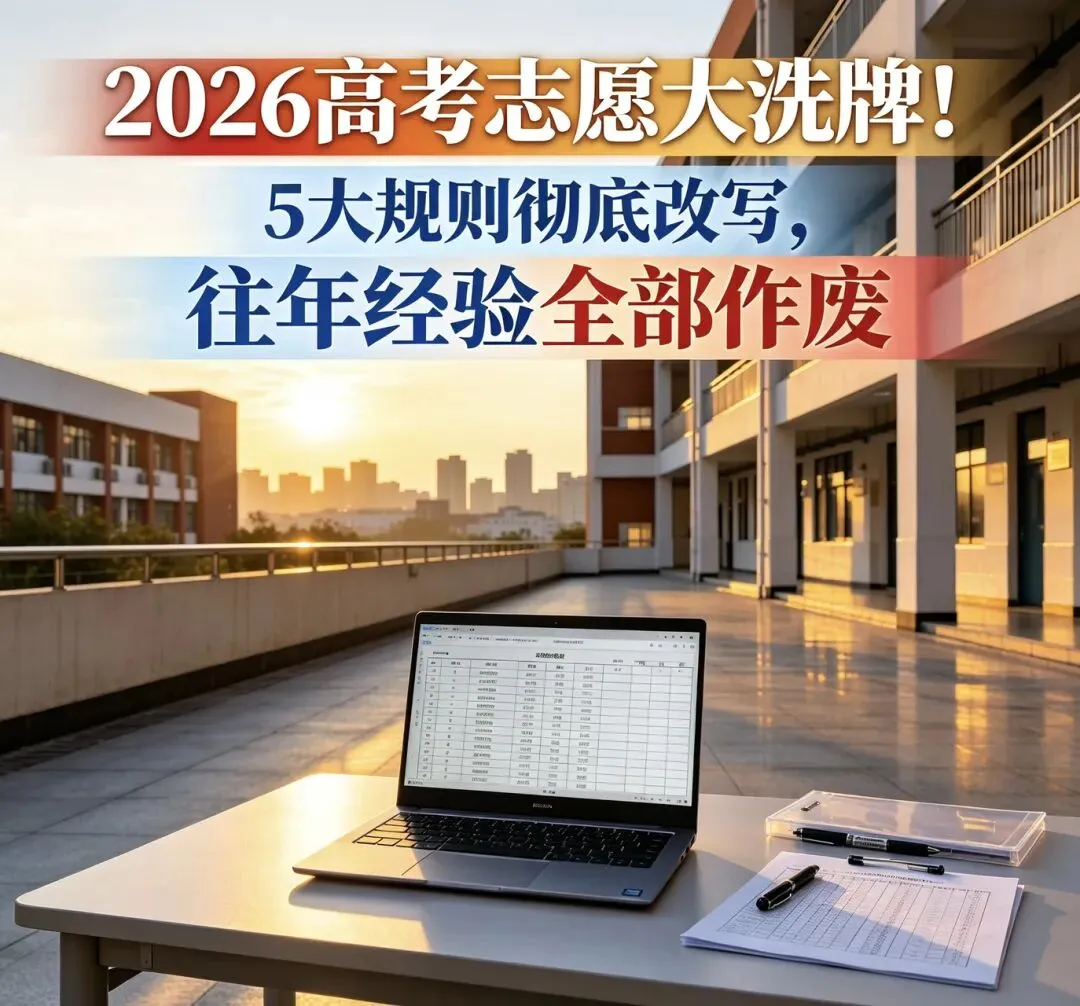 2026高考志愿大洗牌!5大规则彻底改写,往年经验全部作废-第2张图片-四季读书网