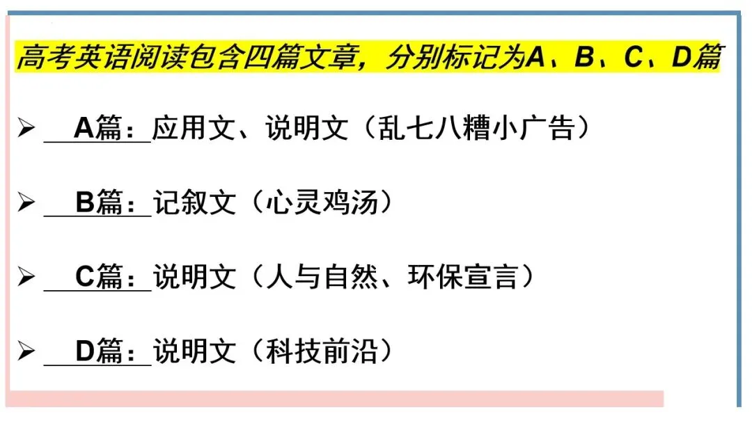 新高考英语|阅读理解A篇解题技巧课件-2027届高三英语二轮复习专项-第4张图片-四季读书网