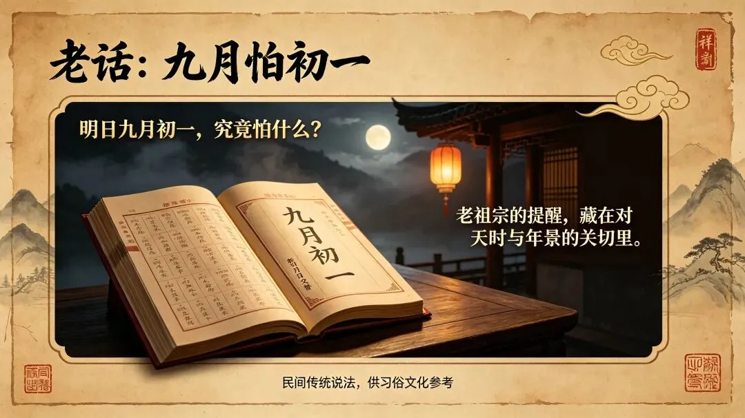 “九月怕初一.”明日九月初一,究竟怕什么?看老祖宗咋说.-第1张图片-四季读书网 “九月怕初一.”明日九月初一,究竟怕什么?看老祖宗咋说.-第1张图片-四季读书网