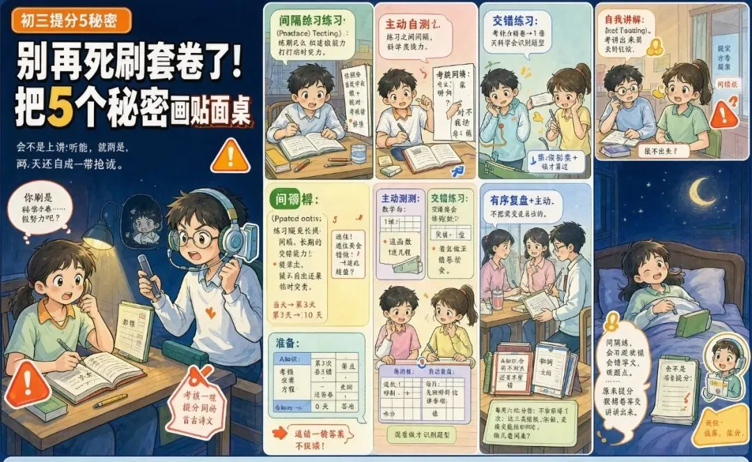初三复习的5个高分秘诀-第1张图片-四季读书网