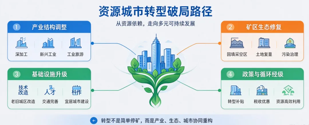 高考地理(选修二)必考知识点|资源枯竭型城市的转型发展知识点总结-第2张图片-四季读书网 高考地理(选修二)必考知识点|资源枯竭型城市的转型发展知识点总结-第2张图片-四季读书网