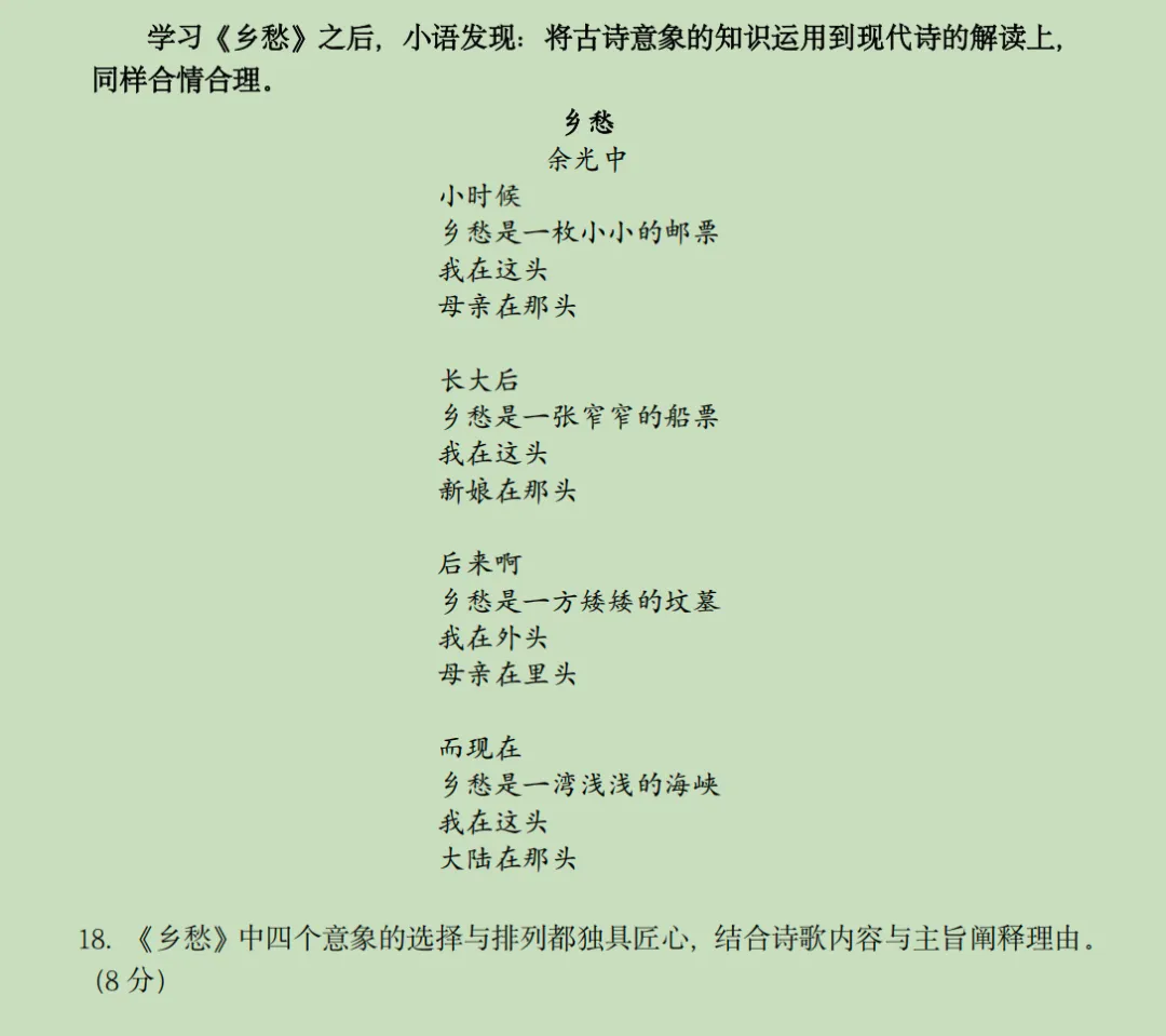 夸夸普陀初三区统考试卷,solo起来了~-第9张图片-四季读书网 夸夸普陀初三区统考试卷,solo起来了~-第9张图片-四季读书网